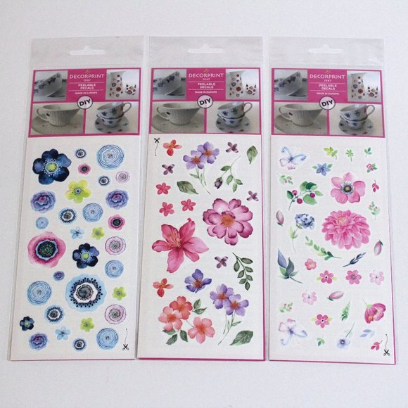 Decorprint Peelable Water Slide Craft Decals Lot DIY - Picture 1 of 12